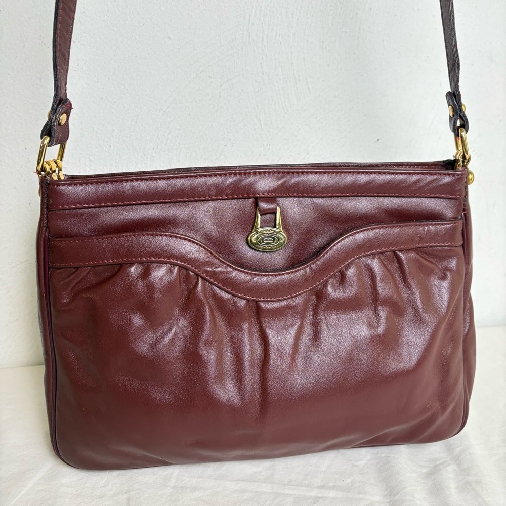 ETIENNE AIGNER Vintage Oxblood Burgundy Leather Crossbody Bag Purse Classic - Picture 7 of 16